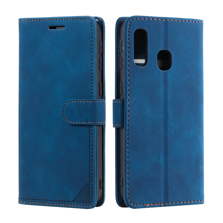 For Samsung Galaxy A40 Skin Feel Anti-theft Brush Horizontal Flip Leather Phone Case
