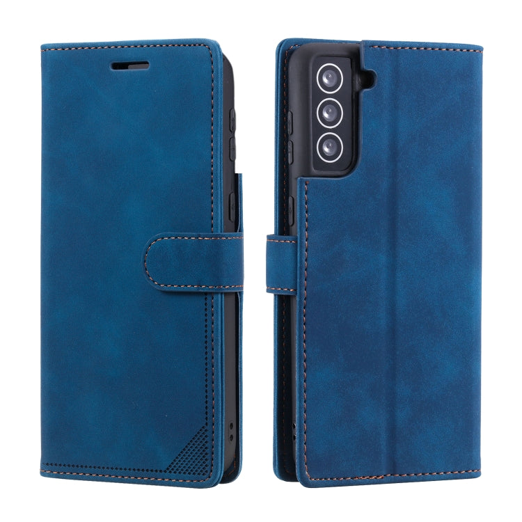 For Samsung Galaxy S21+ 5G Skin Feel Anti-theft Brush Horizontal Flip Leather Phone Case