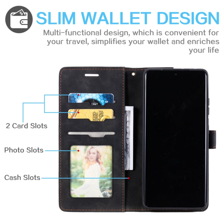 For Samsung Galaxy S21 Ultra 5G Skin Feel Anti-theft Brush Horizontal Flip Leather Phone Case
