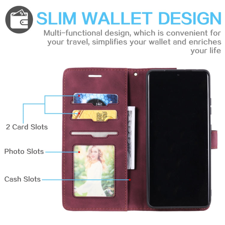 For Samsung Galaxy S21 Ultra 5G Skin Feel Anti-theft Brush Horizontal Flip Leather Phone Case