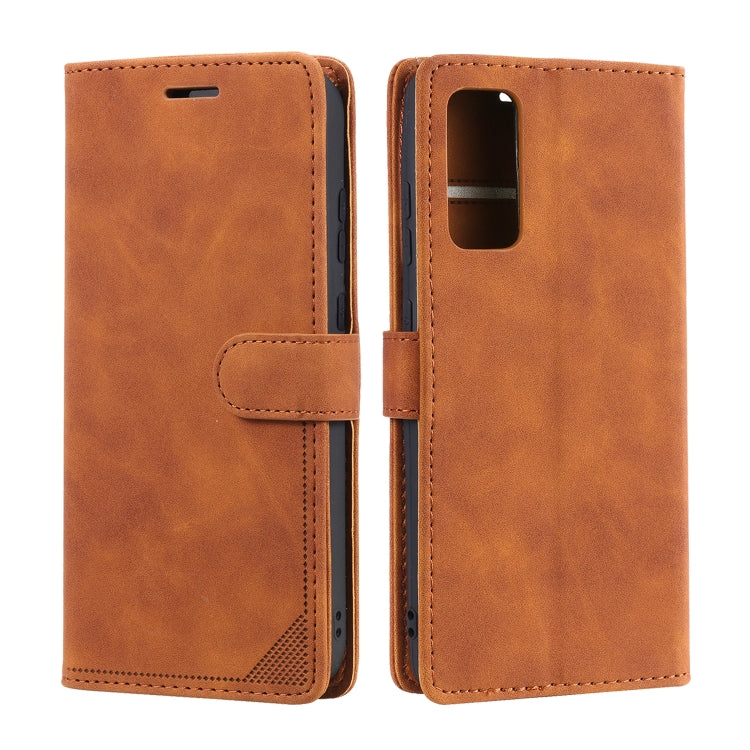 For Samsung Galaxy S20 FE Skin Feel Anti-theft Brush Horizontal Flip Leather Phone Case