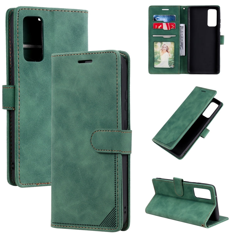 For Samsung Galaxy S20 FE Skin Feel Anti-theft Brush Horizontal Flip Leather Phone Case
