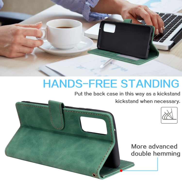 For Samsung Galaxy S20 FE Skin Feel Anti-theft Brush Horizontal Flip Leather Phone Case