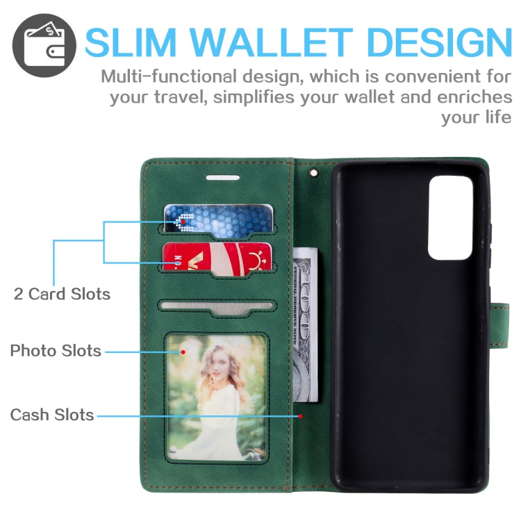For Samsung Galaxy S20 FE Skin Feel Anti-theft Brush Horizontal Flip Leather Phone Case