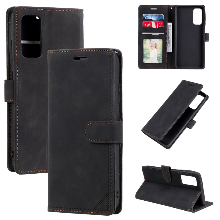 For Samsung Galaxy S20 FE Skin Feel Anti-theft Brush Horizontal Flip Leather Phone Case