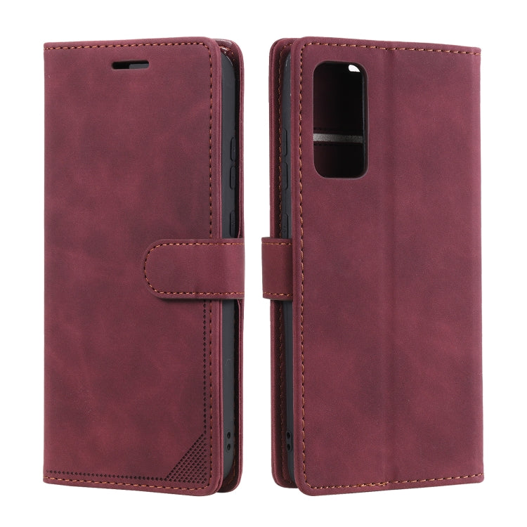 For Samsung Galaxy S20 FE Skin Feel Anti-theft Brush Horizontal Flip Leather Phone Case