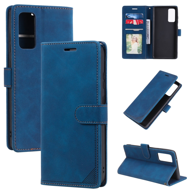 For Samsung Galaxy S20 FE Skin Feel Anti-theft Brush Horizontal Flip Leather Phone Case