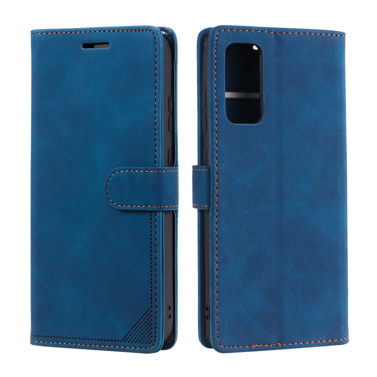 For Samsung Galaxy S20 FE Skin Feel Anti-theft Brush Horizontal Flip Leather Phone Case