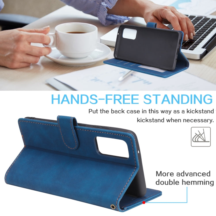 For Samsung Galaxy S20 FE Skin Feel Anti-theft Brush Horizontal Flip Leather Phone Case