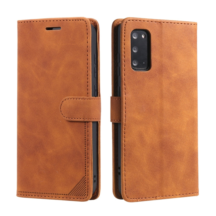 For Samsung Galaxy S20 Skin Feel Anti-theft Brush Horizontal Flip Leather Phone Case