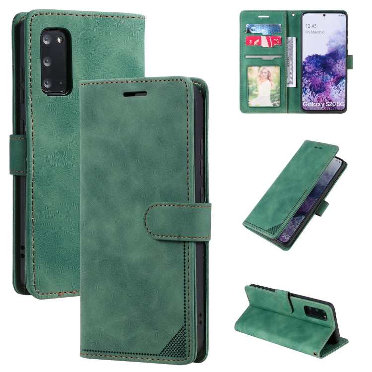 For Samsung Galaxy S20 Skin Feel Anti-theft Brush Horizontal Flip Leather Phone Case