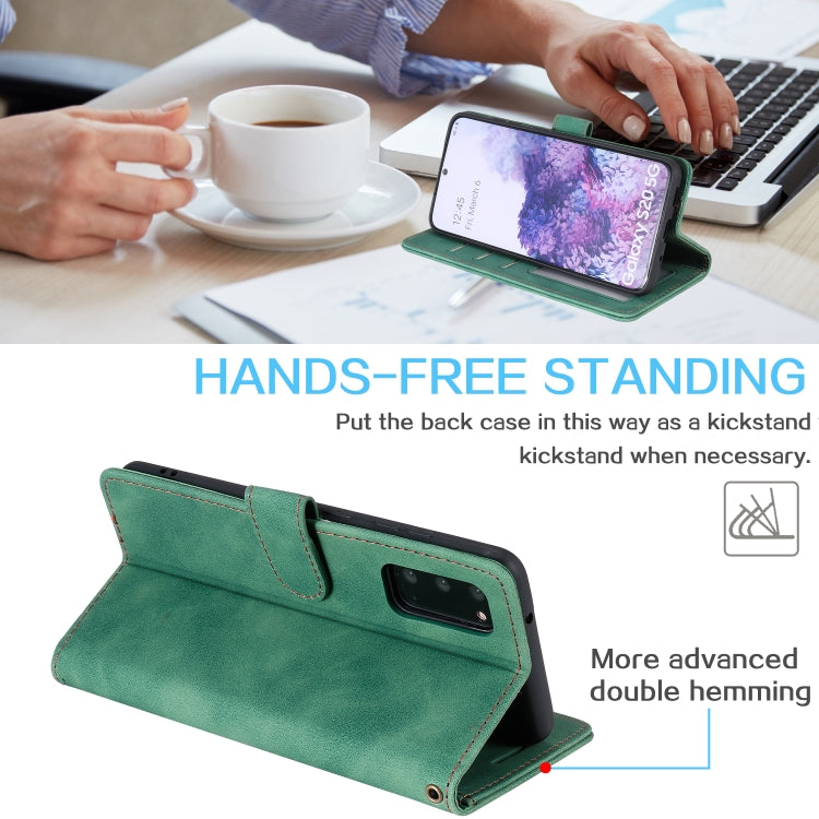 For Samsung Galaxy S20 Skin Feel Anti-theft Brush Horizontal Flip Leather Phone Case