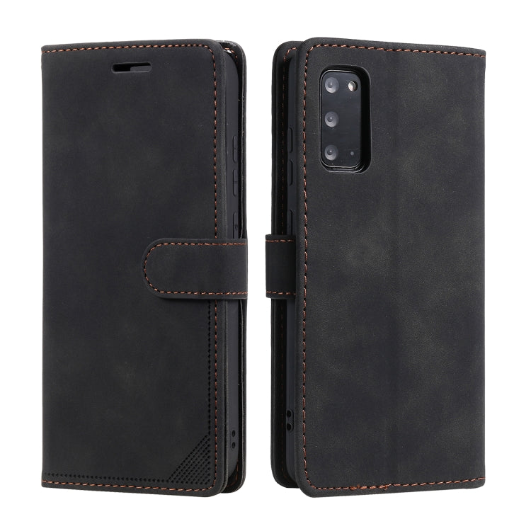 For Samsung Galaxy S20 Skin Feel Anti-theft Brush Horizontal Flip Leather Phone Case