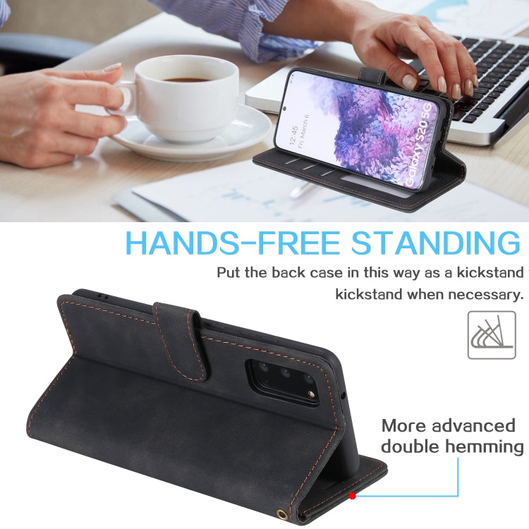 For Samsung Galaxy S20 Skin Feel Anti-theft Brush Horizontal Flip Leather Phone Case