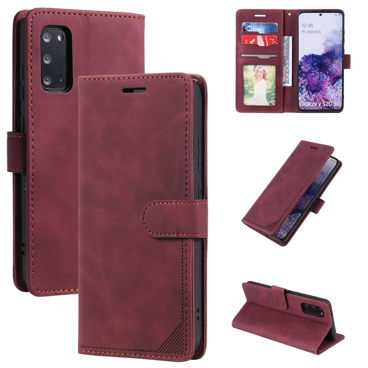 For Samsung Galaxy S20 Skin Feel Anti-theft Brush Horizontal Flip Leather Phone Case