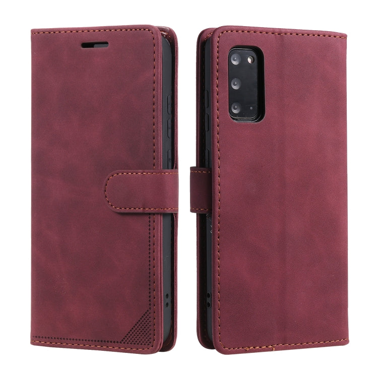 For Samsung Galaxy S20 Skin Feel Anti-theft Brush Horizontal Flip Leather Phone Case