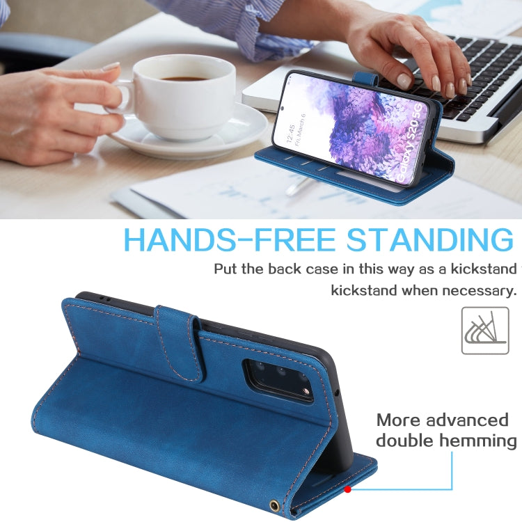 For Samsung Galaxy S20 Skin Feel Anti-theft Brush Horizontal Flip Leather Phone Case