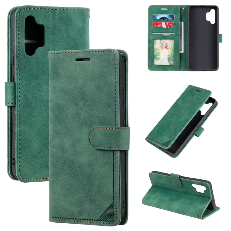 For Samsung Galaxy A32 4G Skin Feel Anti-theft Brush Horizontal Flip Leather Phone Case