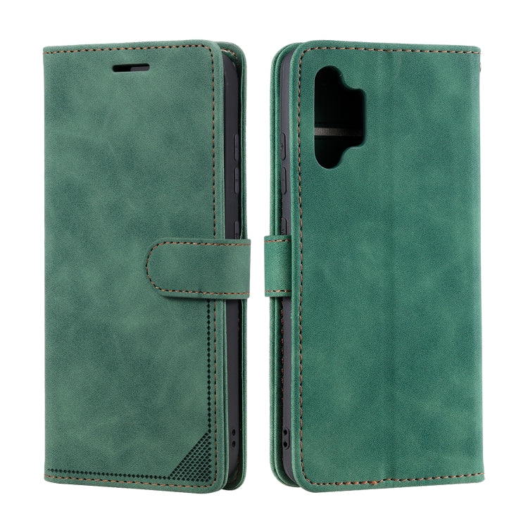 For Samsung Galaxy A32 4G Skin Feel Anti-theft Brush Horizontal Flip Leather Phone Case