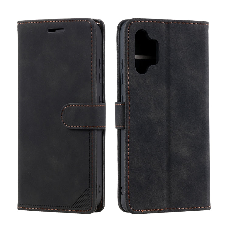 For Samsung Galaxy A32 4G Skin Feel Anti-theft Brush Horizontal Flip Leather Phone Case