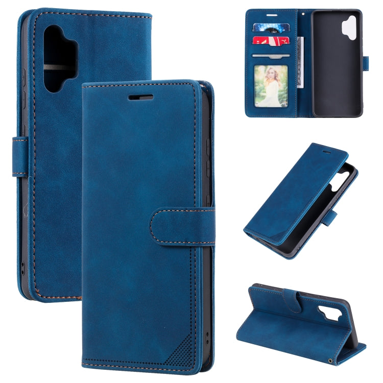 For Samsung Galaxy A32 4G Skin Feel Anti-theft Brush Horizontal Flip Leather Phone Case