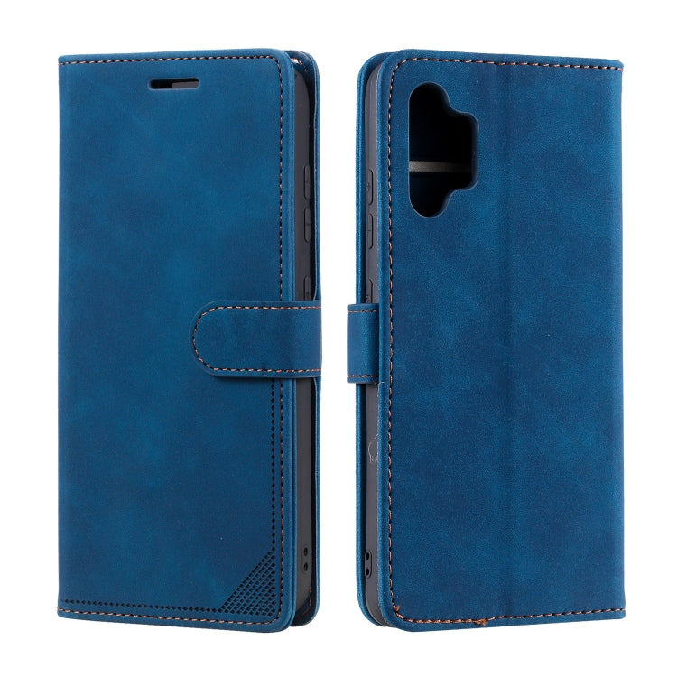 For Samsung Galaxy A32 4G Skin Feel Anti-theft Brush Horizontal Flip Leather Phone Case