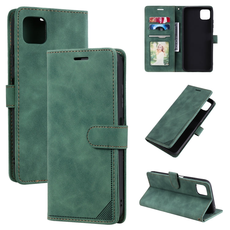 For Samsung Galaxy A22 5G Skin Feel Anti-theft Brush Horizontal Flip Leather Phone Case