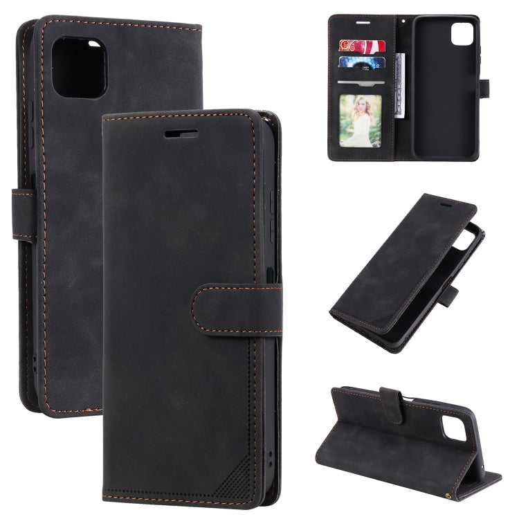 For Samsung Galaxy A22 5G Skin Feel Anti-theft Brush Horizontal Flip Leather Phone Case