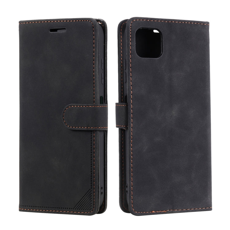 For Samsung Galaxy A22 5G Skin Feel Anti-theft Brush Horizontal Flip Leather Phone Case