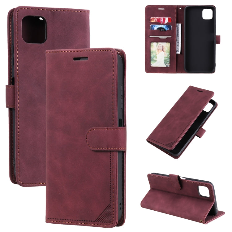 For Samsung Galaxy A22 5G Skin Feel Anti-theft Brush Horizontal Flip Leather Phone Case