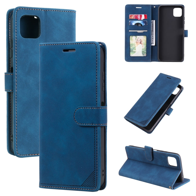 For Samsung Galaxy A22 5G Skin Feel Anti-theft Brush Horizontal Flip Leather Phone Case