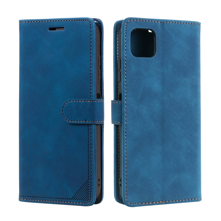 For Samsung Galaxy A22 5G Skin Feel Anti-theft Brush Horizontal Flip Leather Phone Case