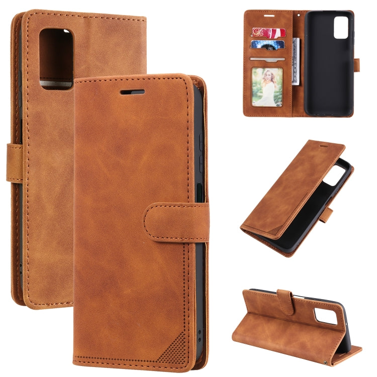 For Samsung Galaxy A03s EU Version Skin Feel Anti-theft Brush Horizontal Flip Leather Phone Case