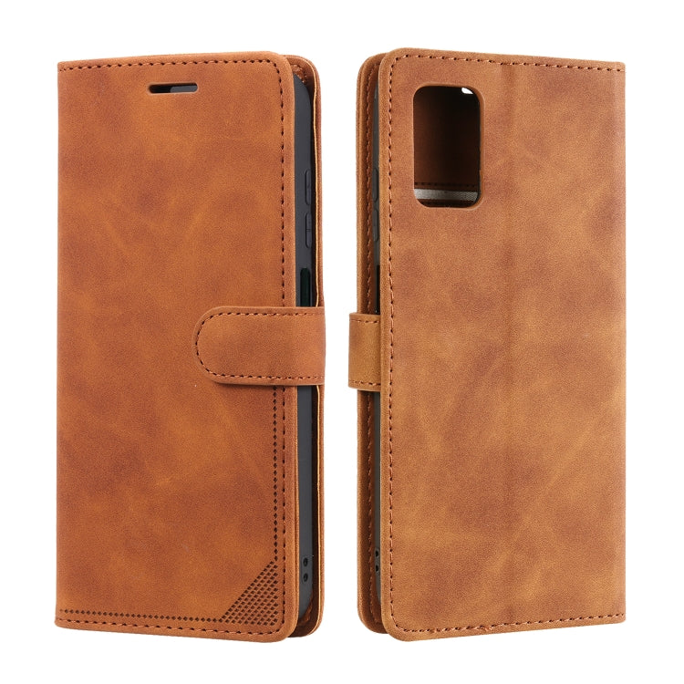 For Samsung Galaxy A03s EU Version Skin Feel Anti-theft Brush Horizontal Flip Leather Phone Case