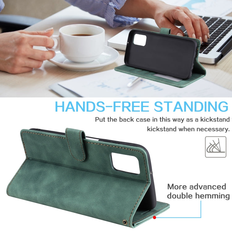 For Samsung Galaxy A03s EU Version Skin Feel Anti-theft Brush Horizontal Flip Leather Phone Case