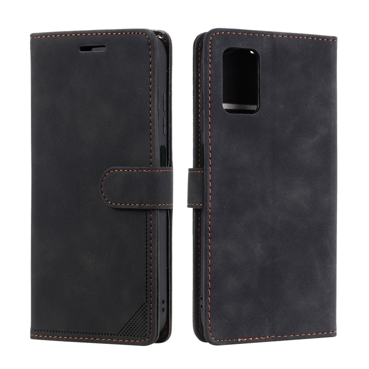 For Samsung Galaxy A03s EU Version Skin Feel Anti-theft Brush Horizontal Flip Leather Phone Case