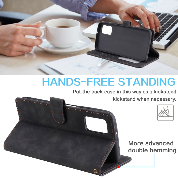 For Samsung Galaxy A03s EU Version Skin Feel Anti-theft Brush Horizontal Flip Leather Phone Case