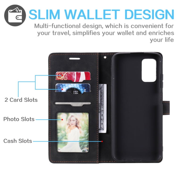 For Samsung Galaxy A03s EU Version Skin Feel Anti-theft Brush Horizontal Flip Leather Phone Case
