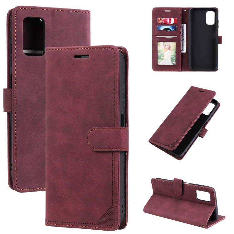 For Samsung Galaxy A03s EU Version Skin Feel Anti-theft Brush Horizontal Flip Leather Phone Case