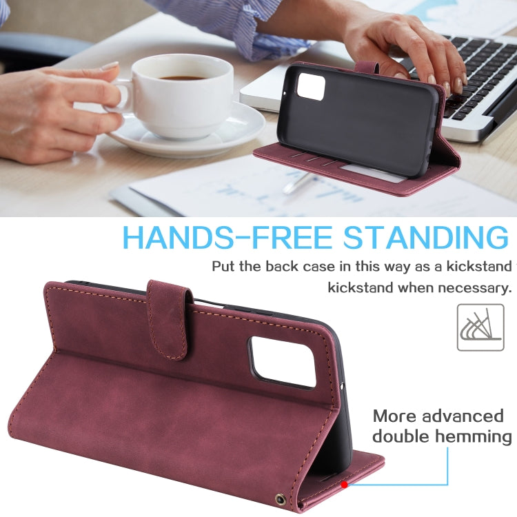 For Samsung Galaxy A03s EU Version Skin Feel Anti-theft Brush Horizontal Flip Leather Phone Case