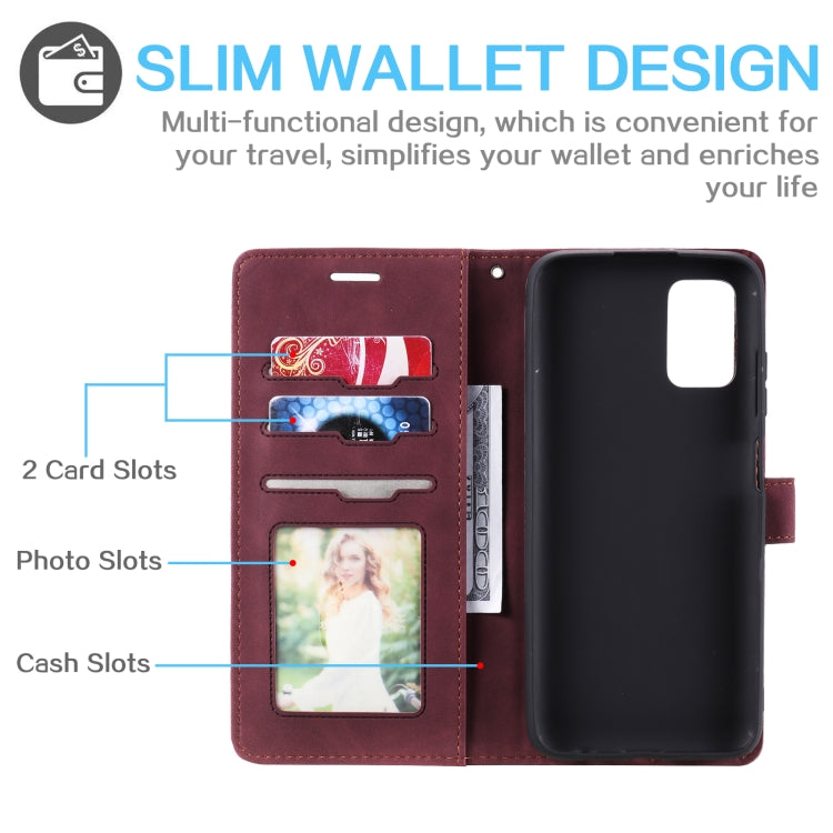 For Samsung Galaxy A03s EU Version Skin Feel Anti-theft Brush Horizontal Flip Leather Phone Case