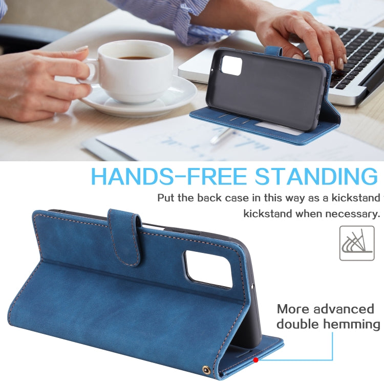 For Samsung Galaxy A03s EU Version Skin Feel Anti-theft Brush Horizontal Flip Leather Phone Case