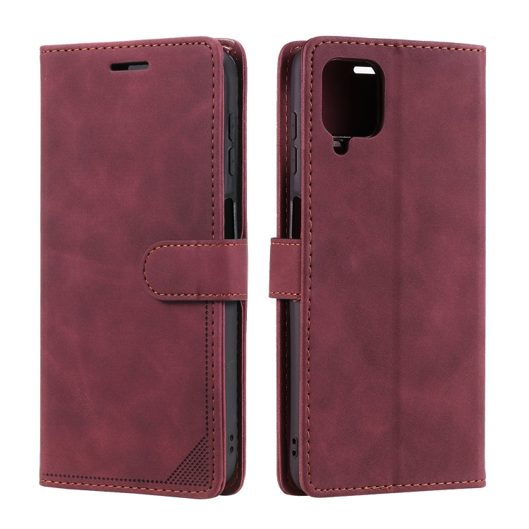 For Samsung Galaxy A22 Skin Feel Anti-theft Brush Horizontal Flip Leather Phone Case