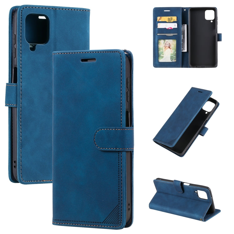 For Samsung Galaxy A22 Skin Feel Anti-theft Brush Horizontal Flip Leather Phone Case