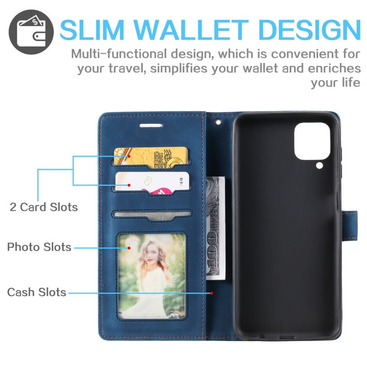 For Samsung Galaxy A22 Skin Feel Anti-theft Brush Horizontal Flip Leather Phone Case