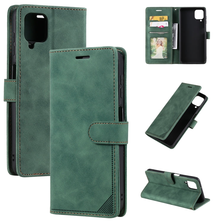 For Samsung Galaxy A42 5G Skin Feel Anti-theft Brush Horizontal Flip Leather Phone Case