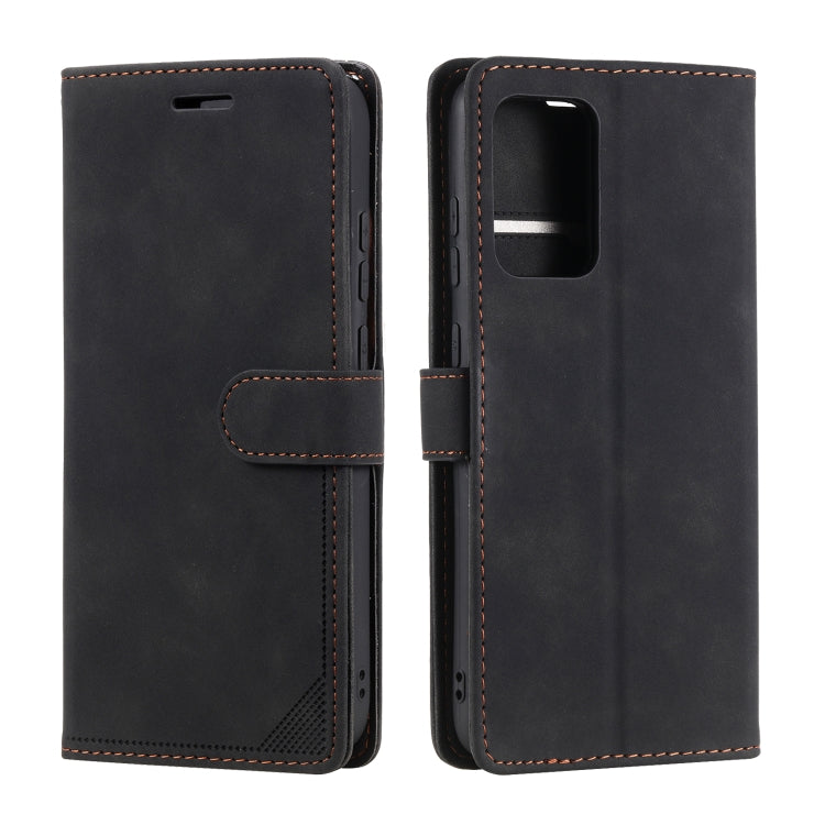 For Samsung Galaxy A52 5G / 4G Skin Feel Anti-theft Brush Horizontal Flip Leather Phone Case