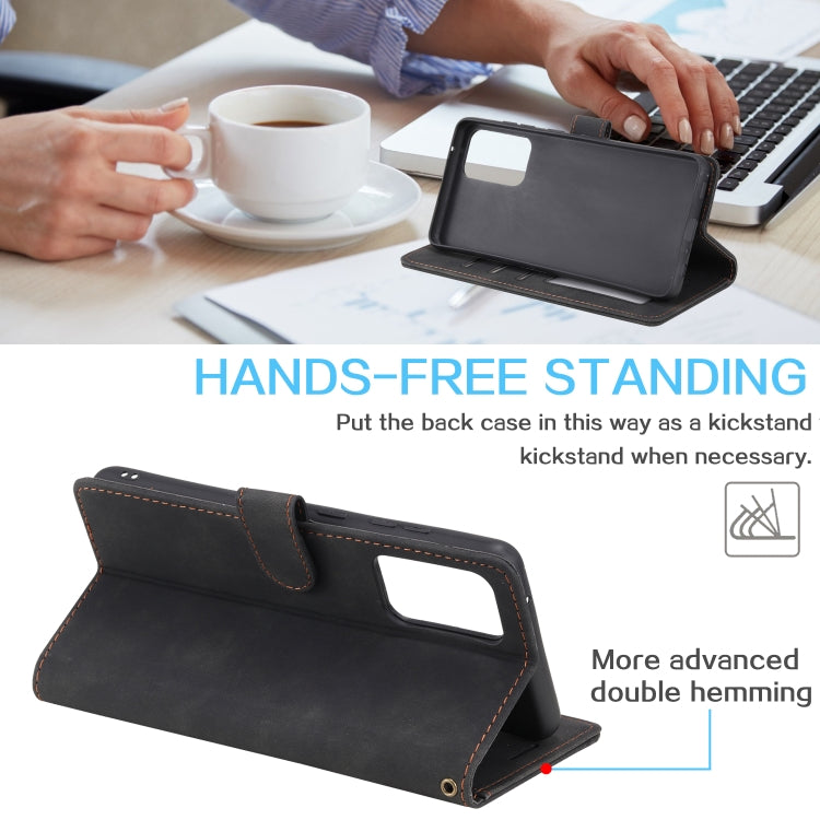 For Samsung Galaxy A52 5G / 4G Skin Feel Anti-theft Brush Horizontal Flip Leather Phone Case
