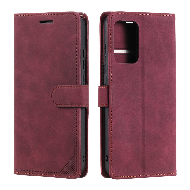 For Samsung Galaxy A52 5G / 4G Skin Feel Anti-theft Brush Horizontal Flip Leather Phone Case