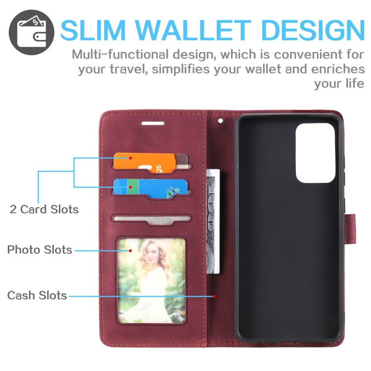 For Samsung Galaxy A52 5G / 4G Skin Feel Anti-theft Brush Horizontal Flip Leather Phone Case